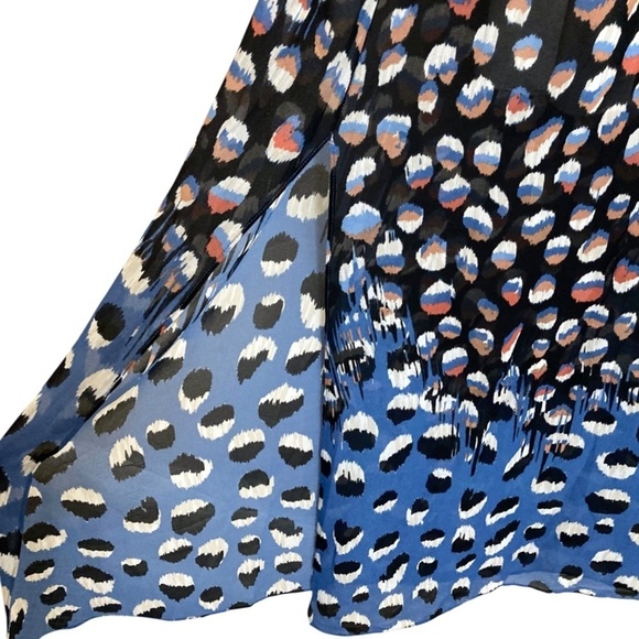 Nic+Zoe Blue Dahlia Spaghetti Strap Scoop Neck Gathered Boho Maxi Slip Dress - Picture 11 of 15